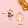 Pendientes de aleación con aceite de goteo de la serie Princesa, material de bricolaje, dibujos animados de gato, póker, conejo mágico, accesorios de joyería, colgante