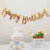 Bandera de feliz cumpleaños decoración de fiesta diseño de escena niño y niña de un año accesorios para fotos infantiles bandera colorida