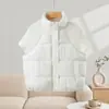 Colete de Tricô Patchwork com Gola Alta de Algodão Feminino, Curto, Quente e Estiloso, Nova Moda Transfronteiriça 2026