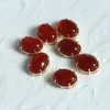Ajuste de Gema de Ágata Ametista em Cobre Fundido com Quatro Garras