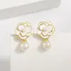 Brincos de Pérola com Doze Deuses Florais Brinco Exclusivo do Deus Flor Guardião Design de Luxo Leve Nicho Brincos Novo Estilo Chinês Joias de Estilo Nacional