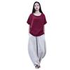 Ropa de Mujer de Algodón y Lino Nueva para Invierno 2026, Pantalones de Linterna Gruesos y Cálidos para Mujer con Forro de Lana Lavada con Arena de Ramio, Pantalones Casuales, Pantalones de Algodón