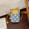 Bolsa Pequeña de Lunares Coreana de Nicho Súper Popular para Mujer, Bolso Cruzado Casual para Teléfono, Mini Bolso Simple y Elegante