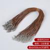Nuevos Accesorios para Joyería DIY Cierre de Langosta Cuerda Sencilla de Cera Cuerda para Collar Cuerda de Cuero Negro para Collar Cuerda con Colgante Venta al por Mayor