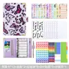 Suministro Exclusivo Transfronterizo de Carpeta A6 con Broche de Presión UV Cuaderno de Hojas Sueltas Piel PU Bolsita Creativa con Cremallera Libro de Contabilidad