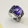 Amazon Europeu e Americano Retro Devil's Eye Alloy Anel Evil Eye Ring Trend Punk Jóias
