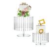 Mesa de Postres de Boda Combinación de Soporte para Pasteles Traje Estilo Europeo Cristal Acrílico Plato para Pasteles Bandeja para Repostería Péndulo Decorativo