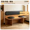 Mesa de Bar Estilo Tronco com Cadeiras para Casa Apartamento Pequeno Banqueta Alta Mesa de Bar de Aço Inoxidável para Loja de Chá com Leite Cadeira de Lazer Comercial