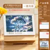 Calendário 2027 para Família, Ano do Bode, Calendário Publicitário para Negócios, Calendário de Mesa de Madeira Simples Criativo Personalizado Impressão