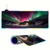 Mouse Pad Aurora da Islândia Personalizado Especial FPS Luminoso para Mesa RGB E-Sports Jogo Tamanho Grande Tapete de Computador