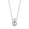 Pendientes de Muñeco de Nieve Doudou Mismo Estilo Nicho Simple Nuevo Estilo Aguja de Plata High-end Moda Lujo Ligero Pendientes para el Lugar de Trabajo Collar
