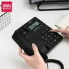 Teléfono de Escritorio con Cable Deli 13606 Teléfono Fijo con Identificador de Llamadas para Uso en Oficina y Hogar