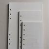 12 A6 Aluno 6 Furos Folha Solta Núcleo de Reposição A5 Branco Marfim Páginas Internas para Anotações A7 Linha Horizontal Quadrado Caderno Núcleo Interno