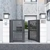 Puerta de Casa de Campo Auto-Construida Puerta de Aleación de Aluminio Puerta de Patio Puerta de Villa Puerta Corredera Eléctrica Exterior Puerta de Jardín con Bisagras