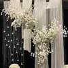 Flores Artificiais Brancas Atacado Casamento Flores Brancas Arte Floral Materiais Florais Decoração Eustoma Flores de Seda Buquês Hortênsia Rosas Brancas Flores Artificiais