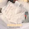 Pantaletas de Encaje Estilo Francés de Cintura Alta Tallas Grandes 100kg Sin Costuras Alta Elasticidad Cómodas 10A Antibacterianas con Entrepierna Extendida Estampado Floral