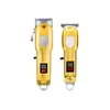 Cortador de Cabelo Elétrico Transfronteiriço LCD Aparador Elétrico Salão de Beleza Cortador de Cabelo Doméstico Cortador de Cabelo a Óleo para Desenho Conjunto de Aparo