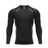 Ropa de entrenamiento nueva del fabricante para hombre, camiseta deportiva de manga larga ajustada de secado rápido, top de running elástico para niños, venta al por mayor