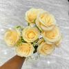 Buquê de Flores Artificiais Rosa para Casamento 9 Rosas Diamante Rainha Casamento Casa Comércio Exterior Pêndulo Externo