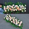 Simulação de casamento flor fileira champanhe cor Wen Xinlan decoração peônia estrangeira auditório layout estrada floreira flor flor atacado