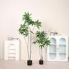 Simulação de alta qualidade planta verde árvore da fortuna de cem gerações planta verde falsa em vaso decoração de chão de sala de estar interna ornamentos plantas biônicas