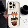 Té de Leche Pato Manzana 13Promax Dibujos Animados Iphone18Promax Mujer Xr Apple 11 Funda para Teléfono Móvil 18Pro