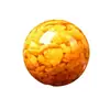Minério Cru Areia de Ouro Real Contas Redondas Cristal Amarelo Cinábrio Contas Soltas Areia de Ouro Real Translúcida Contas Soltas Acessórios de Joias Atacado Dropshipping