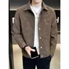 Chaquetas de Primavera y Otoño para Hombre 2025 Nuevo Estilo Guapo de Moda Marca Gama Alta Solapa Gamuza Ropa de Primavera Chaquetas de Hombre