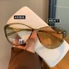 Nuevas Gafas Retro Ojo de Gato de Montura Grande Fotosensibles que Cambian de Color para Miopía, Personalizadas para Chica Popular, Antivioletas, Tendencia Retro para Mujer