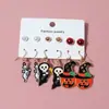 Pendientes de Traje Personalizados de Fábrica para Fiestas Europeas y Americanas de Halloween Calabaza Murciélago Fantasma Retro Personalizados Accesorios Versátiles para Pendientes