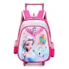 Estudiante de comercio exterior mochila con ruedas al por mayor bolsa de hombro infantil de concha 3D Spiderman caricatura mochila de jardín de infantes