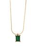 Collar de esmeraldas 2022 nuevo para mujer verano Oro de 18K Cadena de clavícula verde acero de titanio para mujer alto sentido no se decolora
