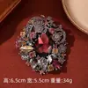 Broche de Liga de Zinco com Strass e Vidro Europeu e Americano Mais Vendido Broche de Corsage para Roupas Femininas Elegantes Moda Retrô Joias
