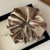 Anel de cabelo de veludo fino estilo coreano retrô grande flash fino intestino de porco avançado sentido preguiçoso elegante tecido headflower anel de cabelo acessórios para cabelo