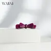 Wjia Pasador de Pelo con Lazo Brillante Francés Pinza Lateral Pinza para Flequillo Lateral Pinza Pequeña para Mujer Pinza de Acetato Tipo Pato Pasador