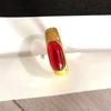 Anillo de oro de Vietnam para pareja, oro con incrustaciones de jade, carácter fu, apertura ajustable, joyería de oro de imitación, joyería de jade Hetian Z
