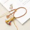 Fio de Algodão Enrolado à Mão Pequeno Borla DIY Bodhi Cera de Abelha Acessórios Corda de Mão Estilo Étnico Bolsa Lanyard para Chave