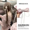 Pinza Banana de Satín con Lunares de Alto Gama Estilo Coreano para Mujer, Pasador para la Parte Trasera de la Cabeza, Accesorio para el Cabello, Pinza para Cola de Caballo, Pinza Vertical, Adorno para el Cabello, Pinza de Garra, Nuevo