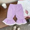 (Autorización) Moda de Verano para Niñas Pantalones Acampanados Finos 2026 Estilo Coreano Nuevos Pantalones de Pierna Ancha de Moda para Niños