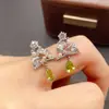 Pendientes Populares de Peridoto Transfronterizos para Mujer, Joyería de Plata 925 de Alta Gama de Nicho, Joyería de Lujo 4*6, Ventas Directas de Fábrica