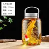 Botella de infusión de vino 5 kg botella de vidrio con boca ancha, tarro de vino, recipiente para uso doméstico, frasco para encurtidos, frasco sellado