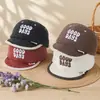 Boné de Beisebol Infantil com Aba Macia, Letras, para Meninos e Meninas, Acolchoado de Algodão, Xadrez, Quente