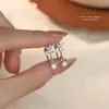 Brincos de Prata Esterlina S925 Borboleta com Zircônia Inlaid Super Fada para Mulheres, Brincos Delicados e Doces, Tendência de Brincos Estilo Coreano Moderno e Simples