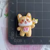 Dibujos Animados Animales Brillantes Cachorro Espacial Pegamento de Crema Accesorios de Resina Joyería DIY Pasador Collar Pegatina de Refrigerador Decoración