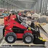 Retroescavadeira compacta sobre rodas, Carregadeira de descarga frontal, Mini carregadeira multifuncional, Mini carregadeira compacta para construção com múltiplos acessórios