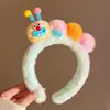 Lindos accesorios de diadema de alta gama para niños, antideslizantes, diseñados para frentes altas, diademas de moda para niñas, diademas de dibujos animados, adornos para el cabello