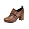 Hebilla de Cinturón Estilo Nuevo Zapatos de Tacón Bajo de Corte Profundo, Tacones Altos, Mocasines, Tallas Grandes 40-50 Zapatos, Zapatos de Exportación