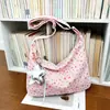 Bolsa Tote Moda Estilo Coreano para Mulheres, Bolsa Dumpling Casual Simples de Grande Capacidade, Bolsa Transversal de Ombro Único para Estudantes Escolares e Deslocamento
