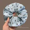 Goma para el pelo con estampado estilo Academia Melard para mujer, scrunchie de satén con malla de estampado de leopardo vintage, banda elástica de alta elasticidad y duradera