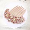 Pente de Metal com Inserção de Sete Dentes Pente para Cabelo Placa de Pente para Cabelo Acessórios de Cabelo Grampo de Cabelo para Adultos Grampo de Cabelo com Strass Inserção de Cabelo Popular Estilo K